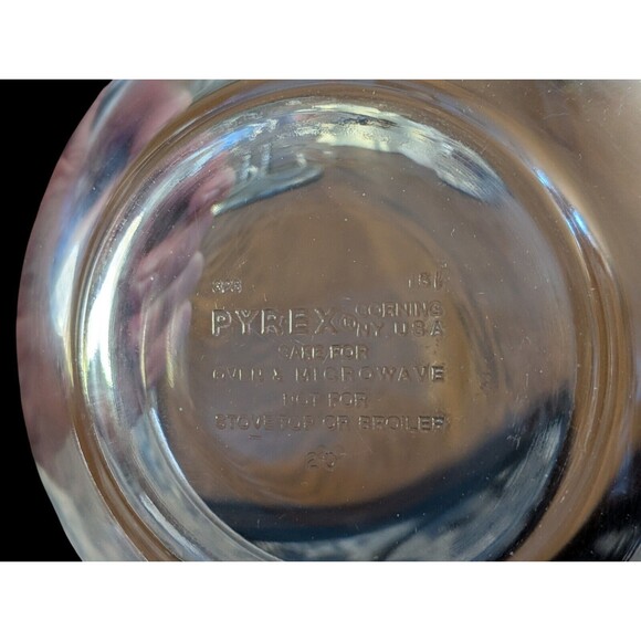 Vintage Pyrex #323 Clear Glass Mixing Serving Nesting Bowl 1.5L Oven Microwave - Picture 4 of 5